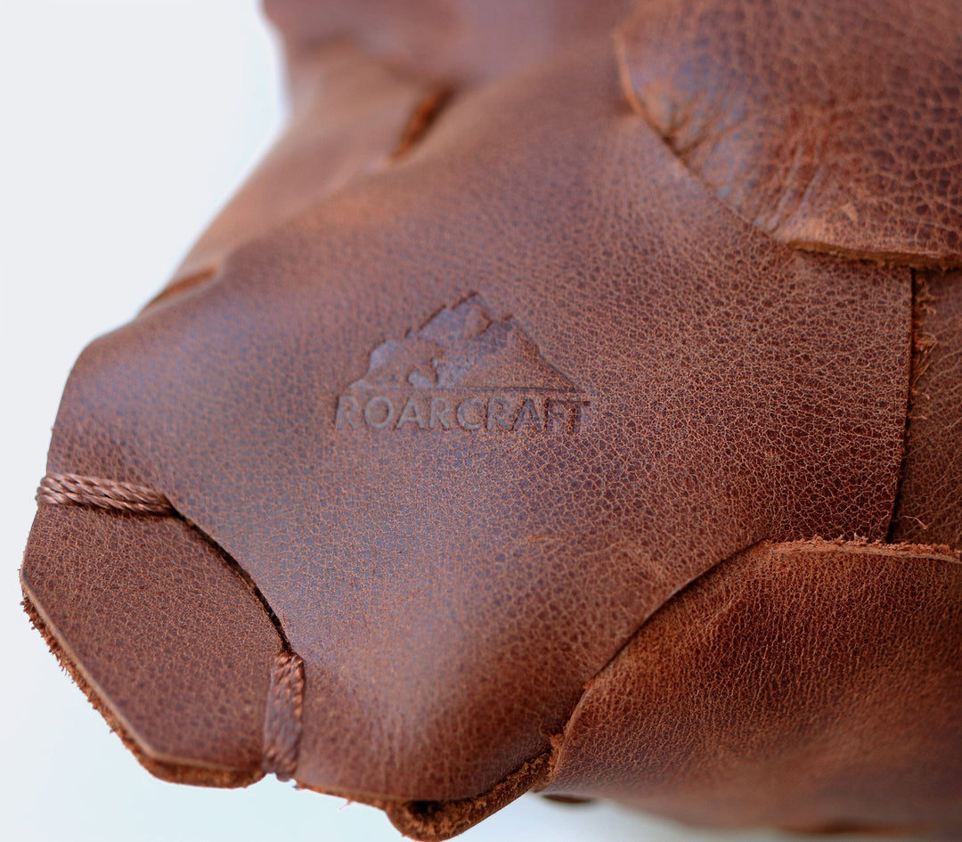 Knitted Leather Throw Pillow