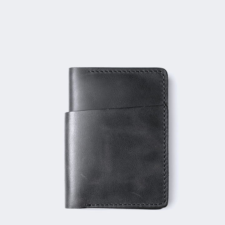 Vertical Wallet with Cash Pocket - Laodikya XL Coal