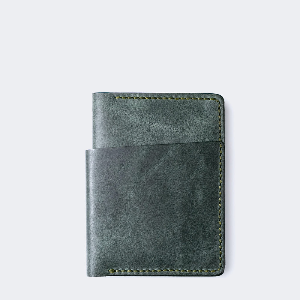 Vertical Wallet with Cash Pocket - Laodikya XL Emerald #MWS Options 4